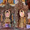 Different angles of Phra Lak Lae, a hollow-face Buddharupa in Wat Hiranyawat [th], Thailand