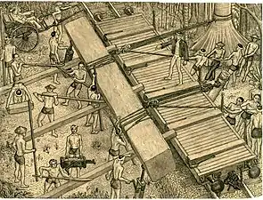Indochina - Loading Precious Wood, pen and ink on paper, 1930s.