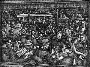 No. 23, Sidewalk Cafe from Twenty-Eight Drawings of Paris.