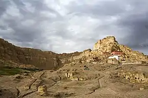 Ruins of the Guge capital at Tsaparang of Guge