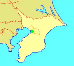 Location of Chūō in Chiba