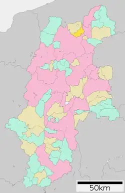 Location of Iizuna in Nagano Prefecture