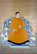 Official imperial portrait of Bumbutai, Empress Dowager Zhaosheng.