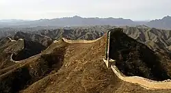 Section of the Great Wall north of Emeishan Village, 2008