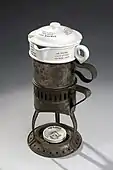 A'Pyramid' food warmer invented by Samuel Clarke in England