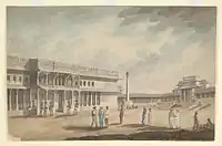 'Square at Bangalore' and 'The Entrance of Tippoo's Palace, Bangalore Feb 92, by James Hunter (d.1792)