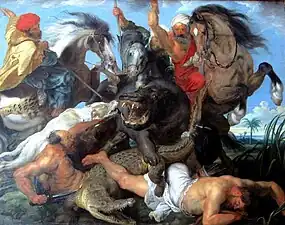 Peter Paul Rubens, The Hyppopotamus and Crocodile Hunt (1615-16)