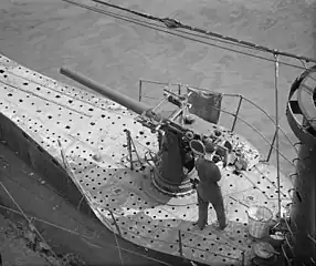 On a U-class submarine, April 1943