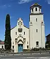 Sacred Heart Catholic Church, Pymble. Built 1934. Now Ku-ring-gai Town Hall.[122]