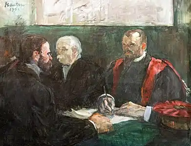 Examination at faculty of medicine, May–July 1901, oil on canvas – his last painting, Museum Toulouse-Lautrec