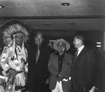 Iron Eyes Cody, Bill Fremont, DeGrazia, and Jack Mimnaugh, c. 1971 (from left)