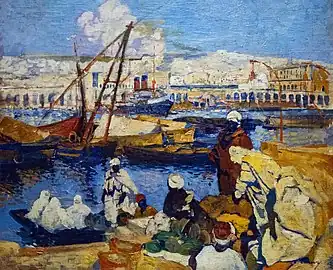 Boarding at the port of Algiers.- Narbonne