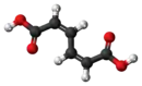  Ball-and-stick model of the cis,cis-muconic acid molecule