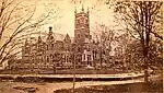 10 Elm Street, Northampton, MA.  Built 1875.  Photo c. 1895.  Italian Gothic, eclectic style.