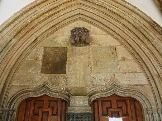 Two doors in the porch allowing access to the church