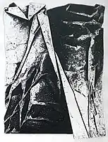 Two Spikes in a Diagonal, collography, 1963