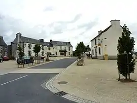 The main square in Scrignac, in 2010