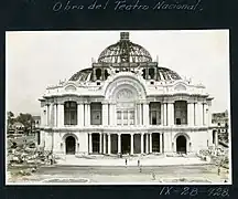 The building during its construction, 1928.