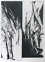 Paper vertical, collography, 1963