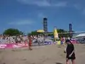 Beach volleyball at Port Olympic, in Barcelona