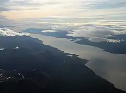 Aerial view of Beagle Channel