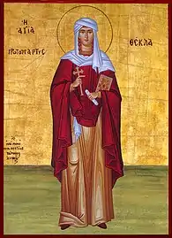 Protomartyr and Equal-to-the-Apostles Thekla of Iconium.