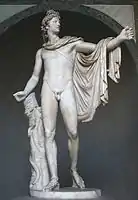 Leochares, Apollo Belvedere, c. 130–140 CE. Roman copy after a Greek bronze original of 330–320 BCE. Vatican Museums