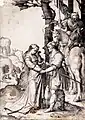 Saint George freeing the Princess by Lucas van Leyden (1508)