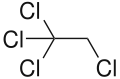 Skeletal formula of 1,1,1,2-tetrachloroethane