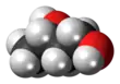 Spacefill model of 1,3-butanediol (S)