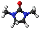 Ball-and-stick model of the 1,3-dimethyl-2-imidazolidinone molecule