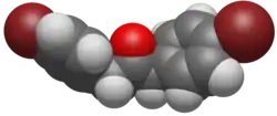 Van der Waals space-filling model of Bis(4-bromobenzyl) ketone