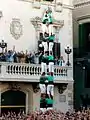 First torre de vuit sense folre carregada in history, Castellers de Vilafranca, 1/11/1999