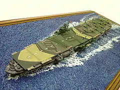 A Tamiya 1/700 scale assembled model of Japanese Aircraft-Carrier Zuikaku completed with aftermarket photoetch accessories.