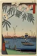 Ayase river depicted in 1857