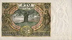 100 złotych, 1934, issued by Bank of Poland