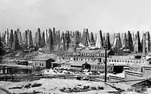 19th-century oil wells near Baku.