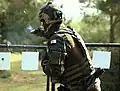 An operator of the 104th RMO during a shooting practice