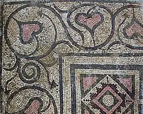 mosaic of the large room of the baths