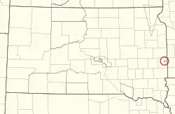 Location of Flandreau Santee Sioux Reservation