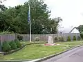 Memorial to the No. 11 Group Operations Room, with the Royal Air Force Ensign, at RAF Uxbridge