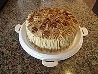 Coffee cake with coffee butter cream
