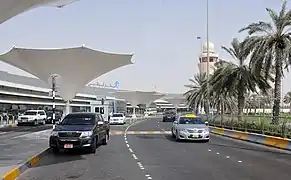 The control tower at Abu Dhabi airport is shaped like an ice cream cone