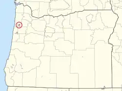 Location of Grand Ronde Community within Oregon