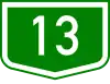 13 main road shield