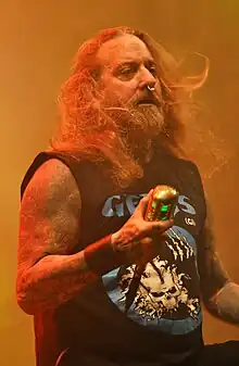 Fafara performing in 2014