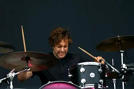 Matthews performing with Kasabian at Rock im Park Festival 2014.