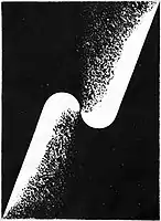 Sand segment diagonal, collography, 1963