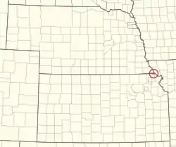 Location in Kansas and Nebraska