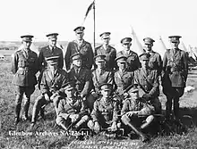 Officers, 15th Canadian Light Horse, Sarcee Army Camp, Calgary in 1925.